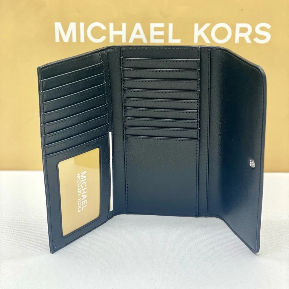 Michael Kors Jet Set Large Signature Logo TriFold Wallet